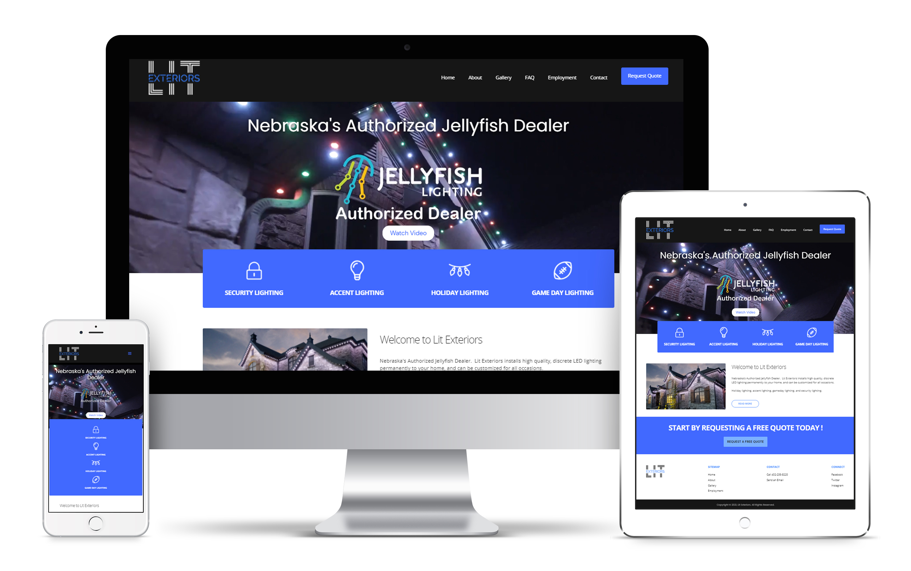 Lit Exteriors Web Design Work