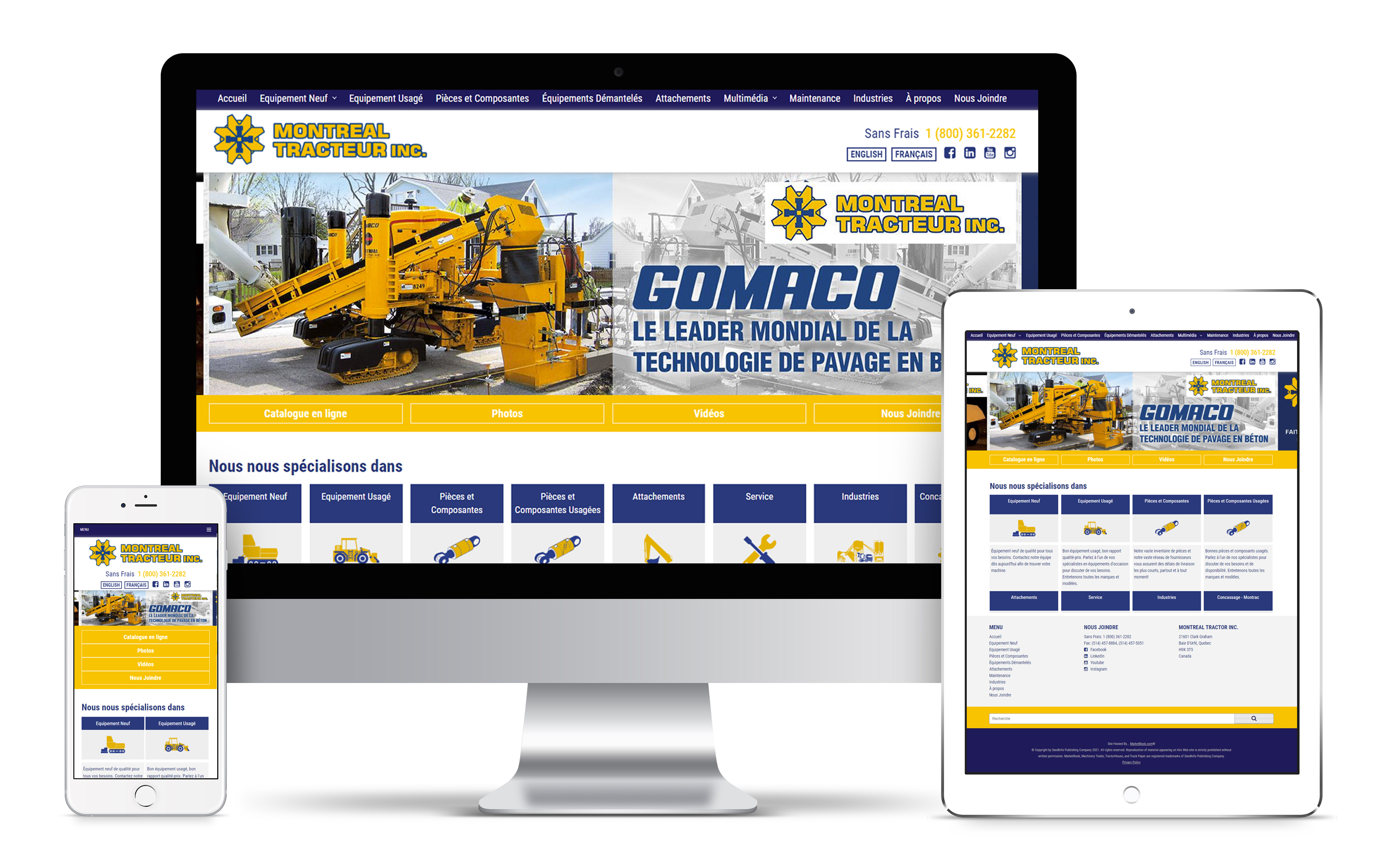 Montreal Tractor Web Design Work